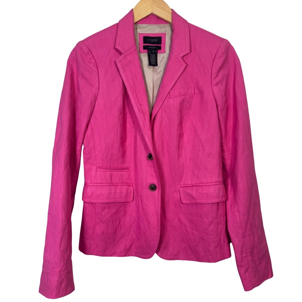 J‎ Crew Women's Schoolboy Blazer 4 Tall Pink Flaw Please Read!